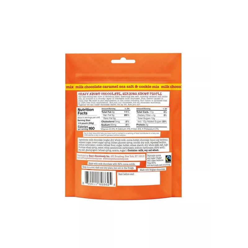 Tony`s Chocolonely Lil Bits Mlk Chc Crml Cky