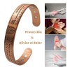 2 PZ Brazaletes Magnéticos De Cobre Puro Ajustables Para Hombre