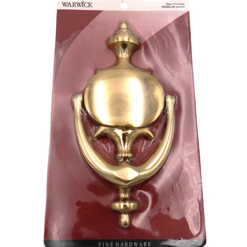 Warwick Classic Traditional Large 9" Door Knocker Polished Brass DA3001PB