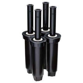 Rain Bird 1804DSF4PK Professional Dual Pop-Up Sprinkler 360° Full Circle Pattern, 8' -15' Spray Distance, 4" Height, 4-Pack