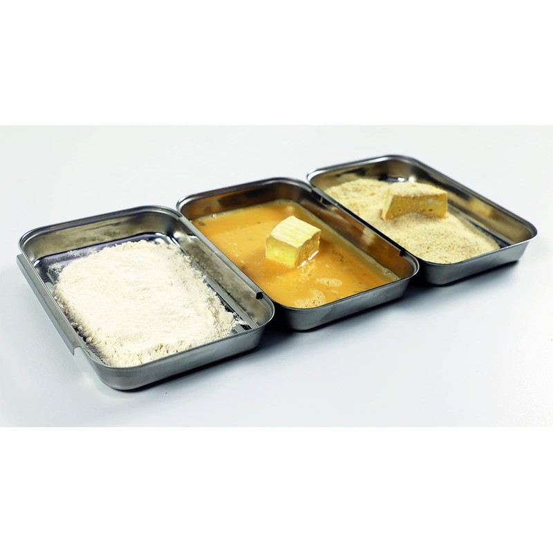 APS Breading Station, 3-Piece Professional Breading Set Consisting of 3