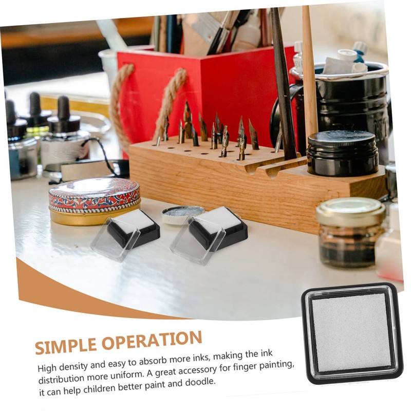 jojofuny 15Pcs Blank Stamp Ink Pads for DIY Crafts Washable