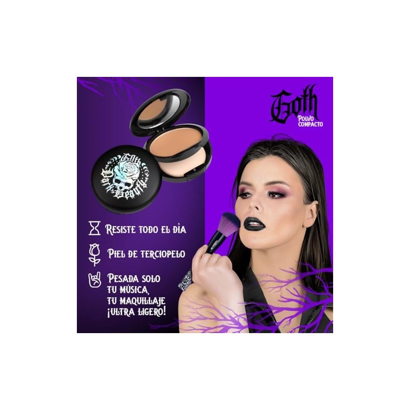 Malagna Cosmetics - Polvo compacto, base de maquillaje en polvo