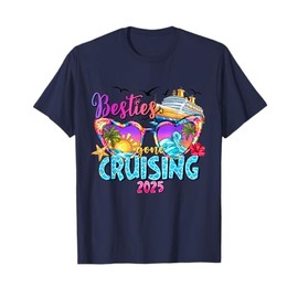 Besties Gone Cruising 2025 Girls Matching Friends Cruise T-Shirt