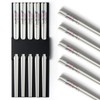 IQCWOOD 5 Pairs Ceramic Chopsticks, Bone China Chinese Reusable Chopsticks