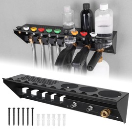 SKYJDM Pressure Washer Gun & Foam Cannon Holder with 1/4 Inch Quick Connector, Wall-Mounted Nozzle Tip & Extension Wand Organizer for Pressure Washer Parts & Accessories