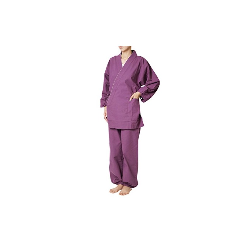 Satsuki Women's Samue, Monk’s Work Clothes, Small-Checked Fabric, 38-7930, S/M/L/LL,
