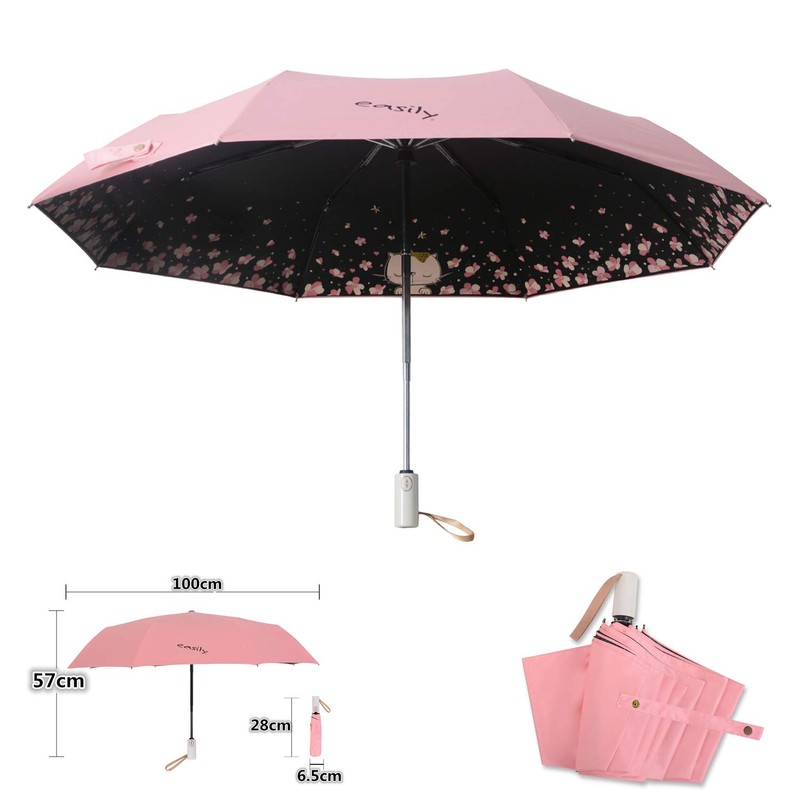 Meiyijia Voy Compact Folding Umbrella with UV Protection, Portable Umbrella