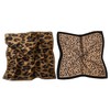 YSDYY 2 pieces leopard print square scarf, retro printed silk