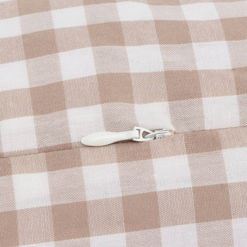 Cotton Baby Side Sleep Pillow Cute Plaid Bear Embroidery Pattern
