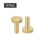 sourcing map Knurled Thumb Screws, M6x16mm Flat Brass Bolts Grip