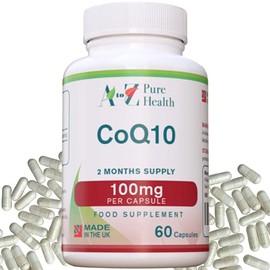 CoEnzyme Q10 Capsules | Daily High Strength COQ10 Supplement |100mg 60 Capsules (2 Months' Supply) Premium Q10 Supplement | Support for Cardiovascular Health and Immune System | UK Made