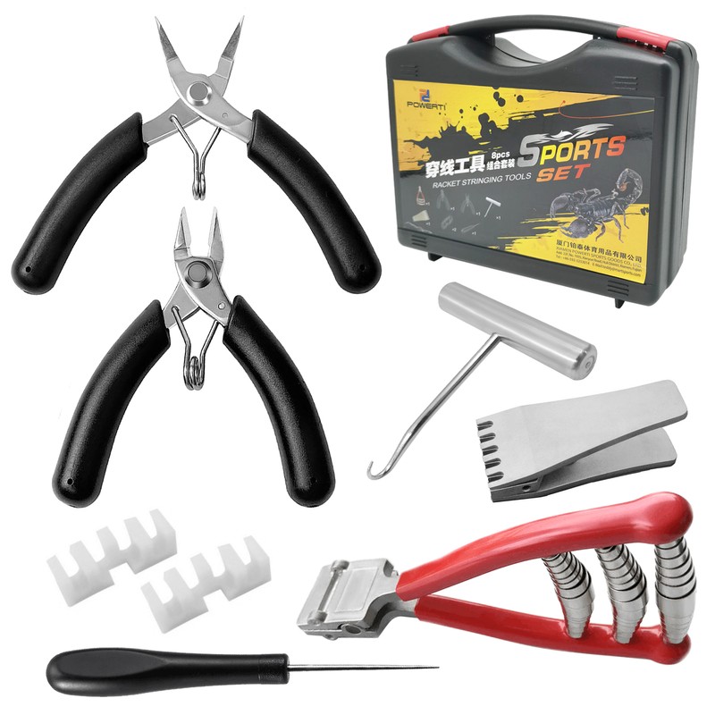 Badminton Racket Stringing Combo Tools with Starting Clamp Stringing Hook