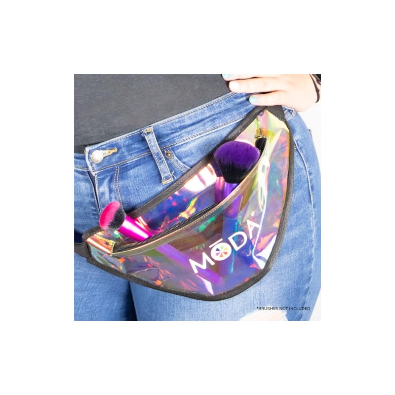 MODA Iridescent Hip Pack – Holographic Belt Bag for Makeup
