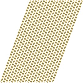 Sutemribor Brass Solid Round Rod Lathe Bar Stock, 1/8 inch in Diameter, 12 inches in Length (20 Pieces)
