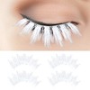 FOMIYES 3 Pairs White Eyelashes Fluffy False Eyelashes 3D Faux
