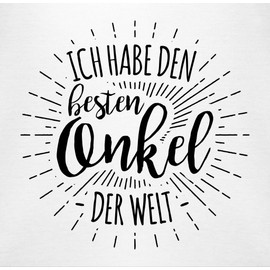Shirtracer - Baby Bodysuit Boy Girl - Sayings - Ich habe den besten Onkel der Welt [German Language], 1 White
