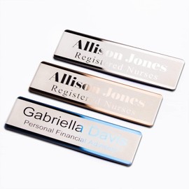 Etiquetas de identificación personalizadas grabadas con identificación de metal para empresas, et...