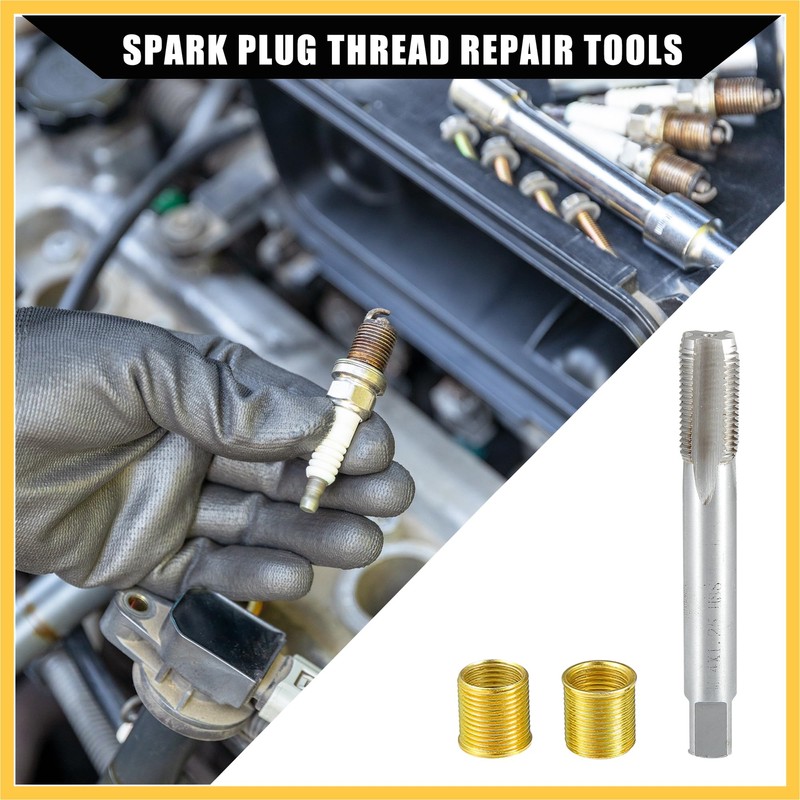 REPAIROCK Outer Universal Spark Plug Thread Repair Tools with M12x1.25
