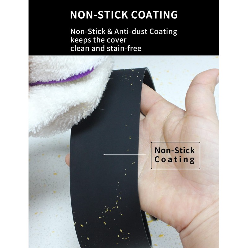 Donpearl Black Stove Gap Covers (2 Pack), Silicone Gap Filler