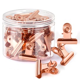 GOOLADA 60Pack Rose Gold Push Pins, Cute Thumb Tacks,Metal Push Pins Clips, Tacks Clips for Cork Board, Wall, Bulletin Board, No Holes for The Paper