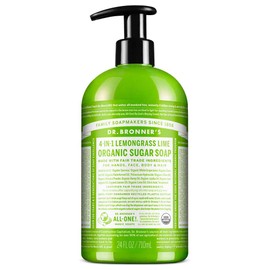 Dr Bronner's 4-In-1 Organic Sugar Soap - Lemongrass Lime, 710ml