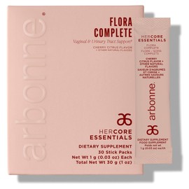 HerCore Essentials Flora Complete - Women’s Vaginal Probiotics Supplement with 4 Clinically Studied Strains – Supports pH Balance for Women & Immune Function – Cherry Citrus Flavor – 30 Stick Packs