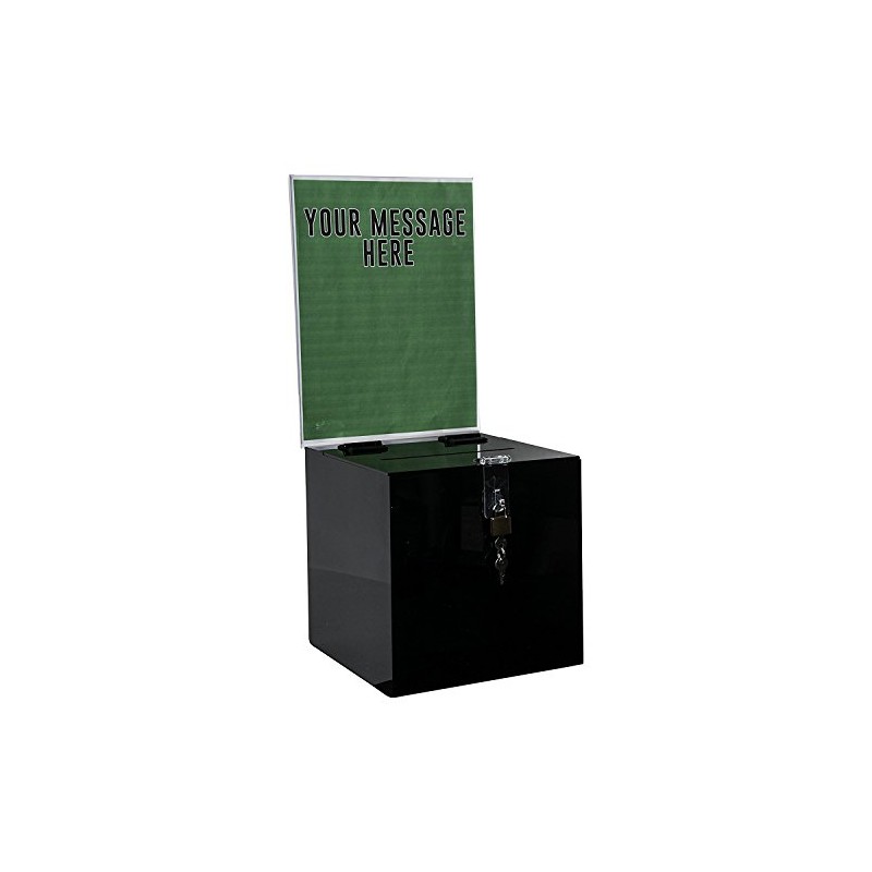 Clear-Ad - Acrylic Donation, Ballot, Raffle or Suggestion Box with