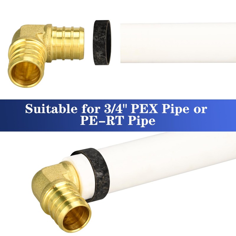 25 Pack 3/4" PEX Copper Crimp Rings, for Pex Pipe