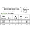 AERZETIX - C67113 - Set of 100 Self-Tapping Screws Diameter