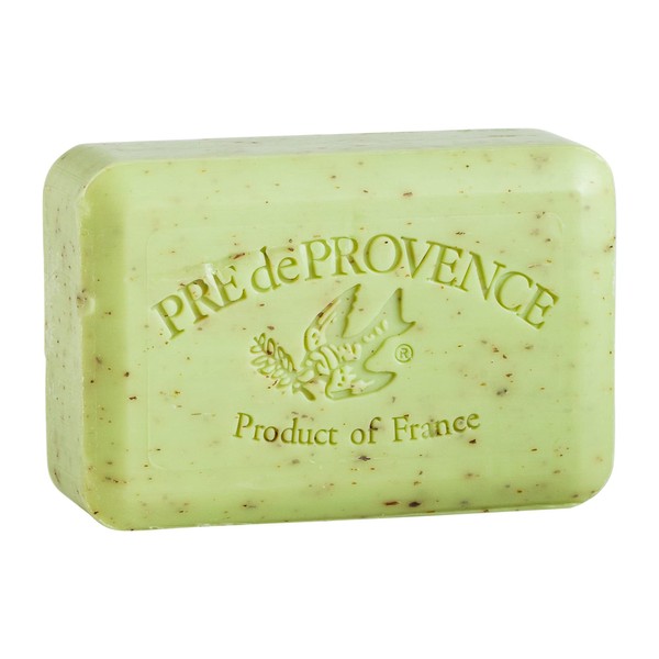 Pre de Provence Artisanal Soap Bar, Enriched with Organic Shea Butter, Natural French Skincare, Quad Milled for Rich Smooth Lather, Lime Zest, 8.8 Ounce