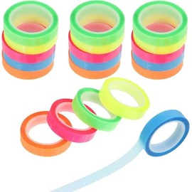 WADY Juego de 20 rollos de cinta adhesiva transparente para resaltar, etiquetas adhesivas de índice página para anotar libros, banderas de libros de colores para escribir y reposicionables