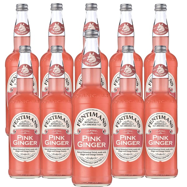 Fentimans Botanically Brewed Classic Pink Ginger Sparkling Soda, 9.3 fl