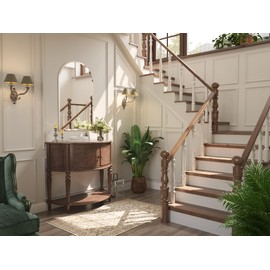 Brauthon Frameless Bathroom Mirror, 24" x 40" Arched Vanity Mirror for Wall Beveled, Arch Wall Mounted Mirror for Over Sink, Bedroom, Gym