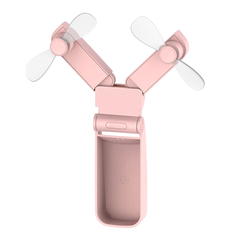 Folding Electric Fan Double Headed Portable Handheld Mini USB Fan