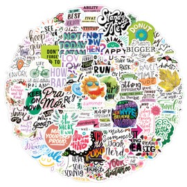 100 Pcs Motivational Stickers for Adults, Inspirational Sticker Pack for Teen, Positive Affirmation Waterproof Vinyl Stickers for Water Bottle Laptop Scrapbook Skateboard Journal Guitar