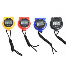VOANZO 4 Pcs with Date Time and Alarm Function Large Screen Shockproof Waterproof Sport Stopwatch for Swimming Running Sports Training