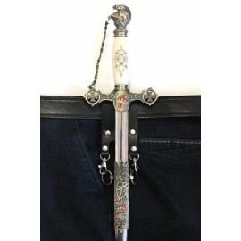 KNIGHT TEMPLAR MASONIC BELT SWORD SCABBARD HOLDER (BELT SCABBARD ONLY)