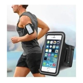 Funda universal para teléfono móvil, brazalete para correr, color: negro liso