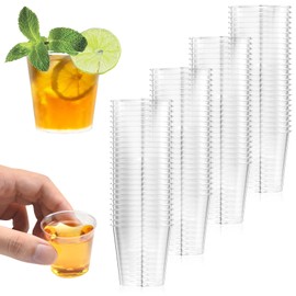 Magrimaxio Pack of 100 Plastic Shot Glasses, 3 cl/30 ml Shot Glasses, Shot Cups Made of PS Material, Shot Cups, Shot Cups, Shot Cups, Reusable Plastic Cups, Shot Cups for Tasting, Parties