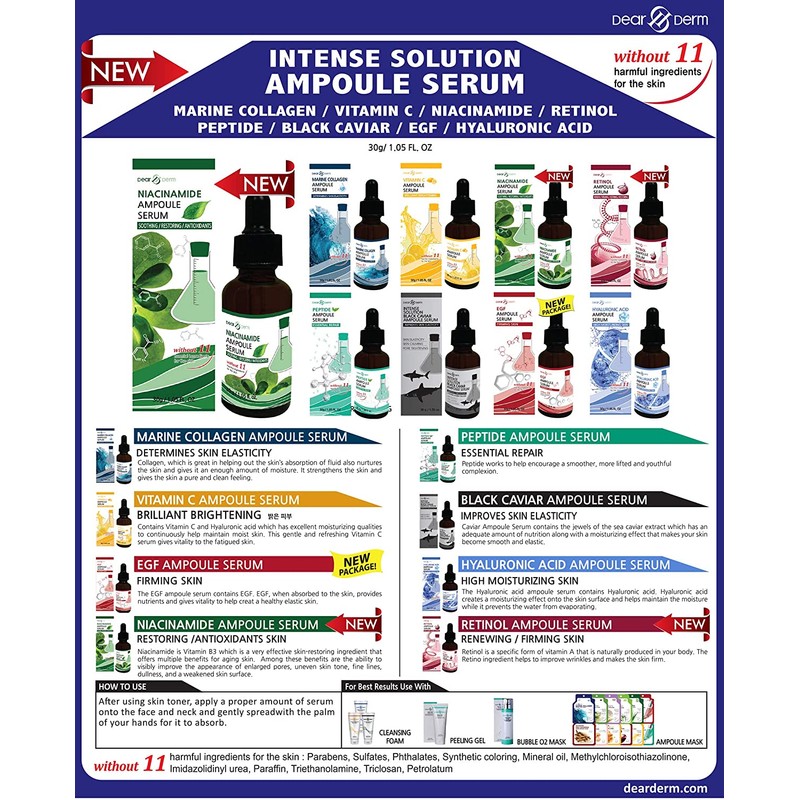Dearderm EGF Intense Solution Ampoule Serum, 1.05 Fluid Ounce