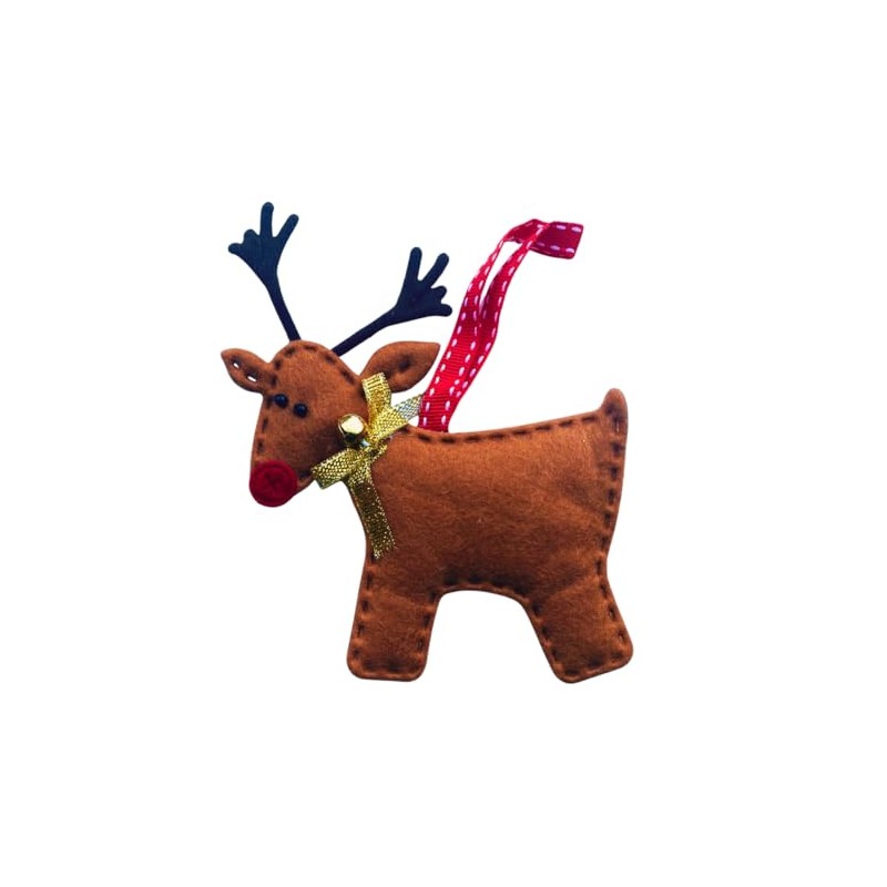 Rudolph the Red-Nosed Soft Felt Reindeer Hanging Ornament Christmas Rudolph