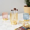 FullMeet Makeup Brush holder Organizer, Crystal Glass Toothbrush Holders, Striped