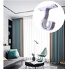 Curtain Rod Brackets 2pcs White Curtain Rod Holder for Drapery