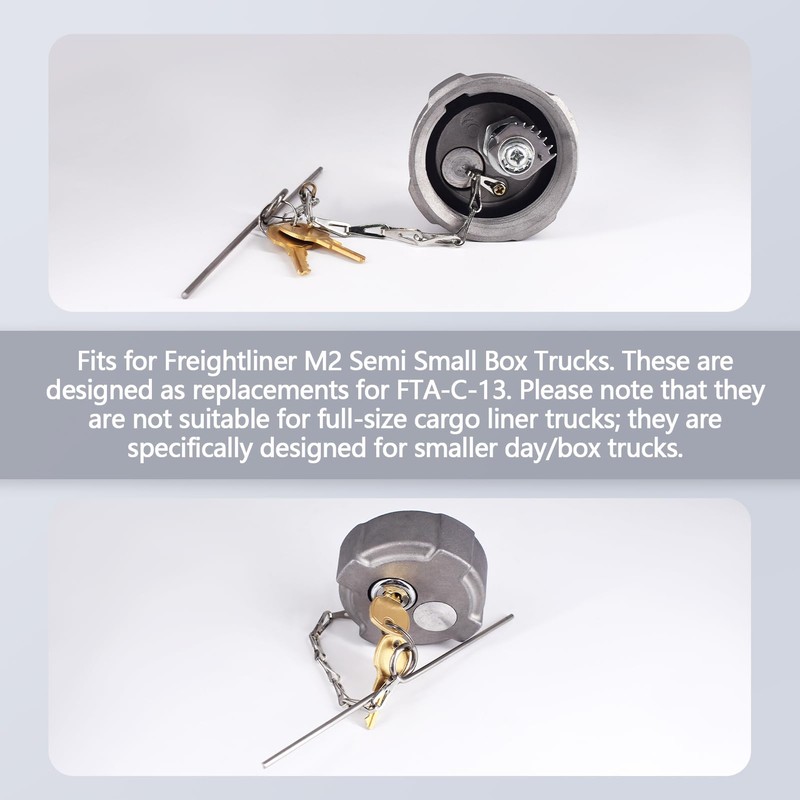 Locking Diesel Fuel Cap 2 3/8" Compatible with Freightliner M2