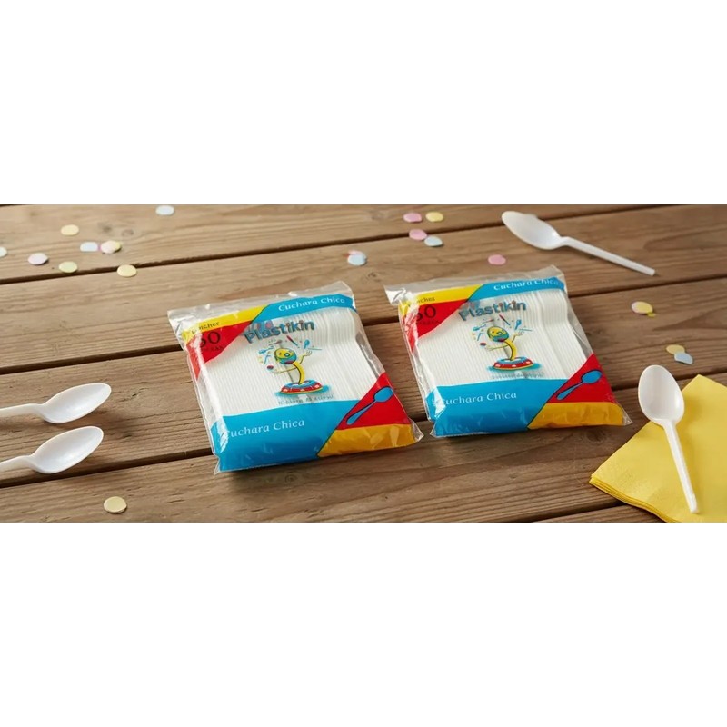 Cuchara Pastelera Cafetera Bca Desechable 100pz Plastikin