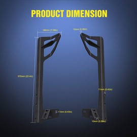 Nilight Windshield Frame Mounting Bracket for 52” LED Light Bar and Pod Light on Wrangler JK 2007-2017, 2 Years Warranty