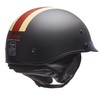 Indian Motorcycle Half Helmet, Black with Retro Racing Stripe, Matte