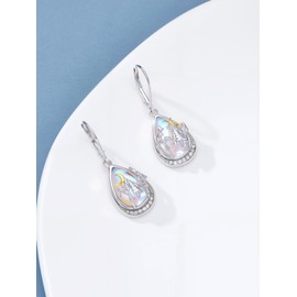 WINNICACA Lotus/Wolf/Sea Turtle Dangle Earrings for Women Sterling Silver Leverback Earrings Gifts for Women Birthday, one size, Sterling Silver, No Gemstone