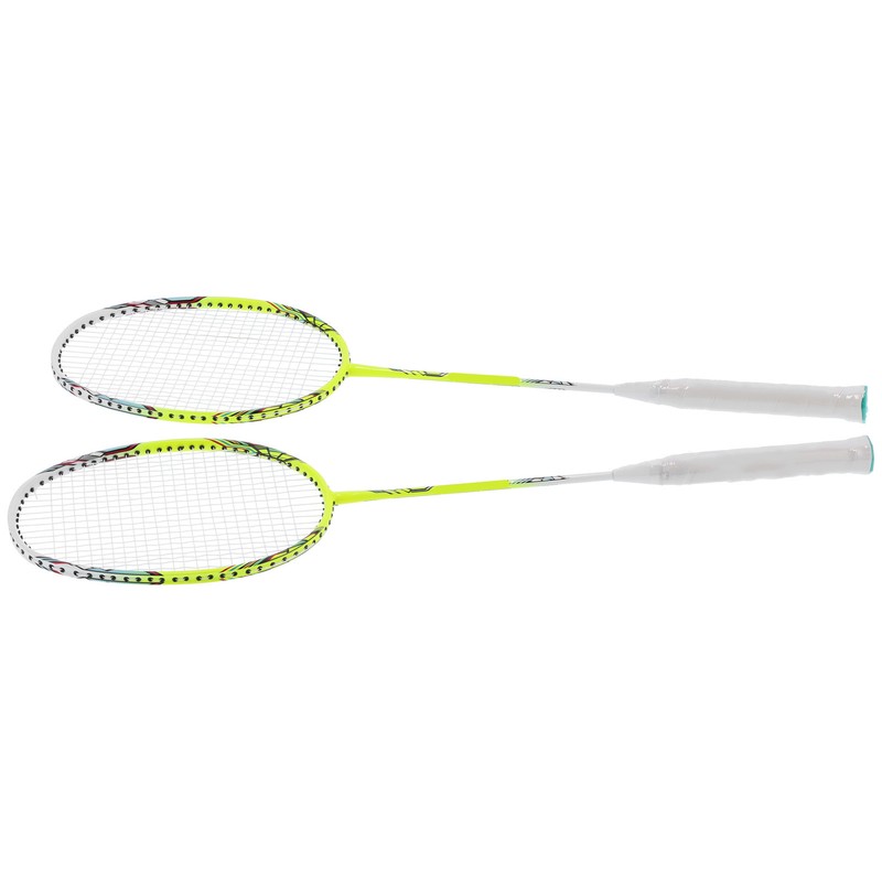 2 Player Badminton Racquets Set Lightweight Carbon Composite Double Rackets